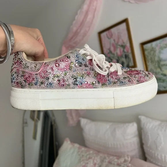 Betsey Johnson Sidny Floral Multi Sneakers - Picture 2 of 8